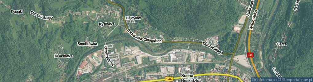 Zdjęcie satelitarne Batalionów Chłopskich ul.